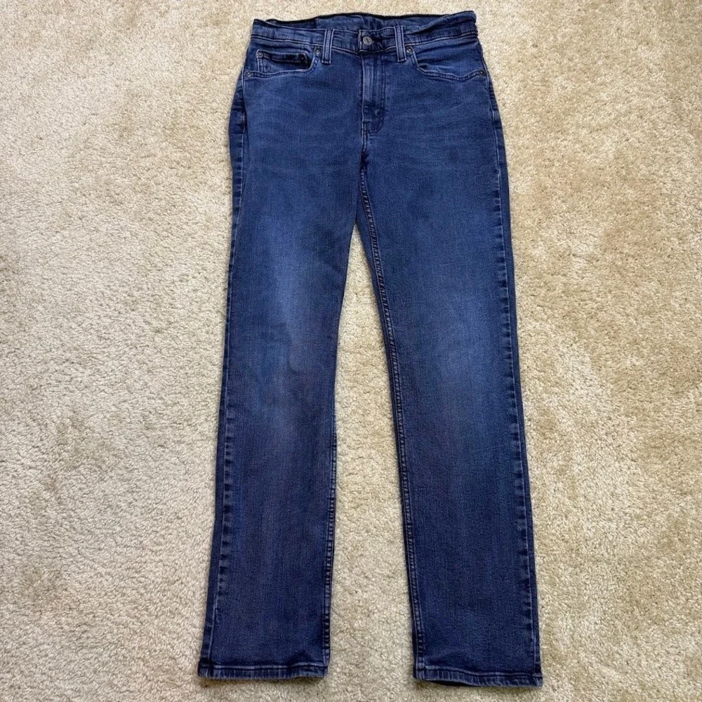 Levis 514 Mens Dark Indigo Blue Straight Leg Stretch Denim Jeans W31 L32
